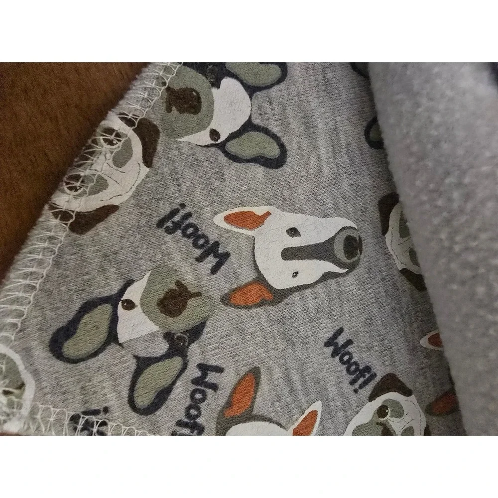 Modern Baby Bandana Bibs Set of 6 Dog Theme Blue Grey White Cotton Blend Snaps